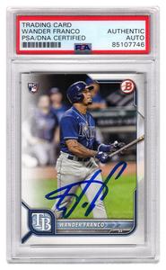 Wander Franco Signed Rays 2022 Bowman Rookie Baseball Card #12 - (PSA/DNA) Supply Online