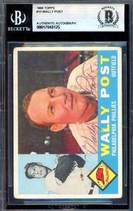 Wally Post Beckett BAS Signed 1960 Topps Autograph Collections Online