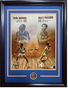 Walt Frazier Earl Monroe signed 16x20 photo framed Knicks Hof autograph Jsa Coa Wholesale Pice