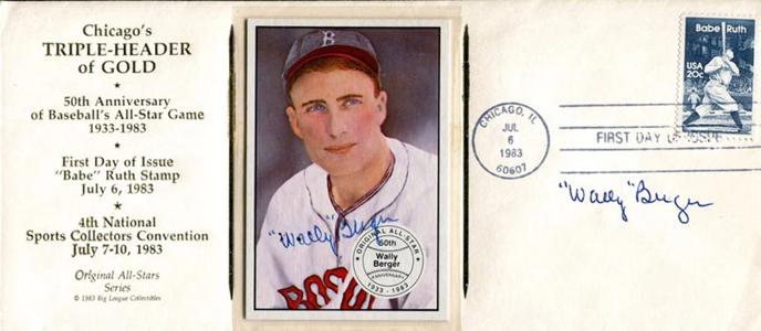 Wally Berger Autographed First Day Cover w/ Autographed Card Wholesale Pice