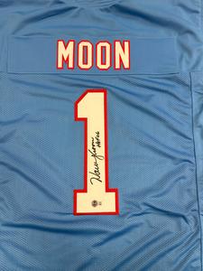 Warren Moon signed custom Oilers jersey,with "HOF 06"ins Outlet 2025 New