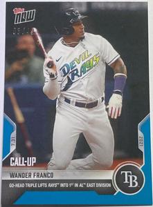 WANDER FRANCO GO-HEAD TRIPLE LIFTS TB INTO 1st TOPPS NOW BLUE PARALLEL CARD #589 Sale Outlet