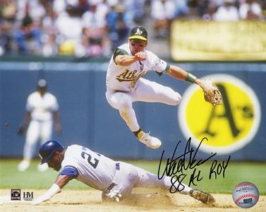 Walt Weiss Signed Oakland A's Double Play Action 8x10 Photo w/88 AL ROY (SS COA) Sale Affordable