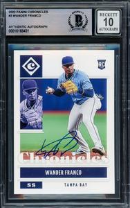 Wander Franco Autographed 2022 Panini Chronicles RC Gem 10 Auto Beckett 16168431 Cheap Newest