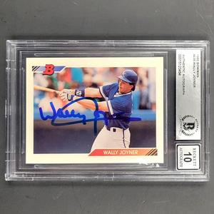 Wally Joyner autograph signed 1992 Bowman #435 Royals BAS BGS Beckett 10 auto Cheap Sale Online
