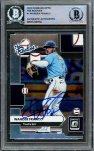 Wander Franco Autographed 2022 Donruss Optic The Rookies RC Beckett Visit Sale Online