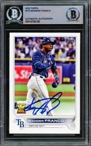 Wander Franco Autographed 2022 Topps Rookie Card Tampa Bay Rays Beckett 15780158 Tumblr Online
