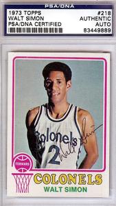 Walt Simon Autographed 1973 Topps Card #218 Kentucky Colonels PSA/DNA #83449889 Cheap Get To Buy