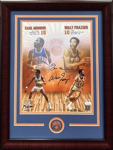 Walt Frazier Earl Monroe Signed 11x14 Framed Photo Knicks Backcourt Auto JSA HOF Best Wholesale
