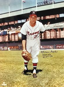 Warren Spahn Autographed 16x20 Baseball Photo 2025 Newest Cheap Online