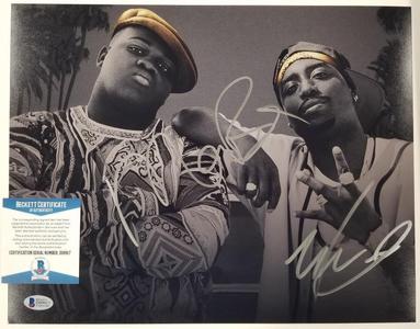 WAVVY JONES   MARCC ROSE signed Unsolved Murders 11x14 TUPAC BIG photo BAS COA Best Pices Cheap Pice
