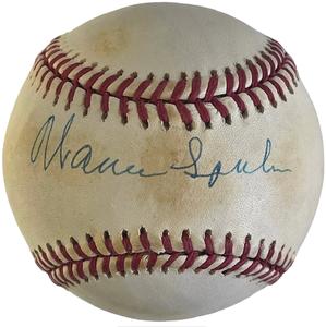 Warren Spahn Autographed Official National League Baseball (JSA) Buy Cheap Buy