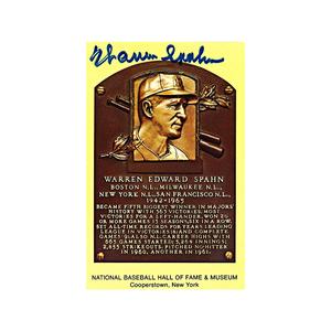 Warren Spahn Autographed HOF Plaque (JSA Auth) Pre Order For Sale
