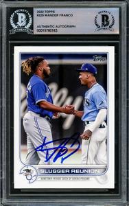 Wander Franco Autographed 2022 Topps Rookie Card Tampa Bay Rays Beckett 15780163 Outlet