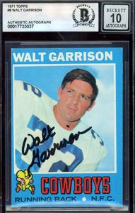Walt Garrison Gem Mint 10 Beckett BAS Signed 1971 Topps Rookie Autograph Buy Cheap Factory Outlet