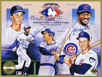Warren Spahn Kingman Jenkins williams Signed Cubs photo  LE Upper Deck CARD COA Cheapest Pice For Sale