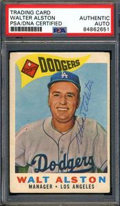 Walter Alston PSA DNA Signed 1960 Topps Autograph Sale Best