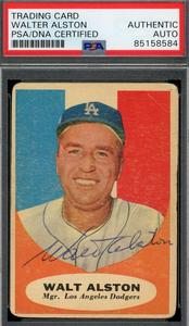 Walter Alston PSA DNA Coa Signed 1961 Topps Autograph 2025 New For Sale