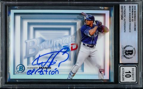 Wander Franco 2022 Bowman Chrome 3D RC Gem 10 Auto El Patron Beckett Outlet Purchase