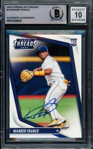 Wander Franco Autographed 2022 Panini Chronicles Threads RC Gem 10 Auto Beckett Limited Edition