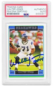 Walter Jones Signed Seahawks 2006 Topps Football Card #15 w/HOF'14 (PSA Slabbed) Sale Latest