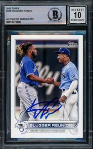Wander Franco Autographed 2022 Topps RC Tampa Bay Rays Gem 10 Auto Beckett R Clearance Fast Delivery