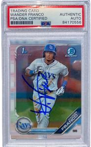 WANDER FRANCO Signed 1st 2019 Bowman Chrome BCP-100 Rookie PSA DNA Auto Buy Cheap Outlet Locations