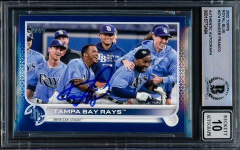 Wander Franco 2022 Topps Royal Blue RC Tampa Bay Rays Gem 10 Auto Beckett Shop For Online