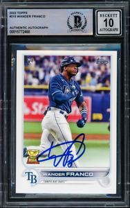 Wander Franco Autographed 2022 Topps RC Tampa Bay Rays Gem 10 Auto Beckett Q Wiki Cheap Online