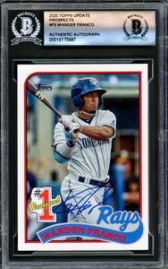 Wander Franco Autographed 2020 Topps Update RC Tampa Bay Rays Beckett 16175847 Pices Cheap Online