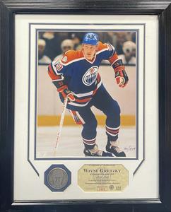 Wayne Gretzky 8x10 Framed Photo Highland Mint Career Silver Coin LE Oilers HoF Cheap Sale New Arrival