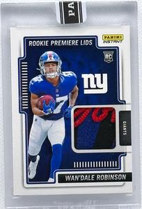 WAN'DALE ROBINSON ROOKIE PREMIERE LIDS GIANT HAT PATCH PANINI INSTANT CARD RPL15 Sale 2025 New