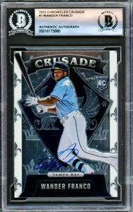 Wander Franco Autographed 2022 Panini Chronicles Crusade RC Beckett 16175880 2025 Unisex Online