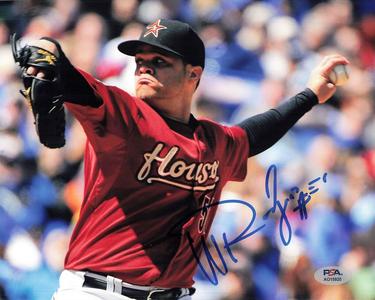 WANDY RODRIGUEZ signed 8x10 photo PSA/DNA Houston Astros Autographed Cheap Footlocker Finishline