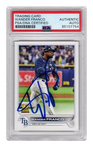 Wander Franco Signed Rays 2022 Topps Rookie Baseball Card #215 - (PSA/DNA) 2025 Unisex Cheap Pice