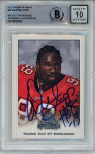 Warren Sapp Signed Bucs 2002 Gridiron Kings #95 Beckett Auto 10 40706 Authentic Online
