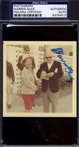 Warren Giles Psa/dna Signed Original 1/1 Photo Authenticated Autograph Cheap Sale Reliable