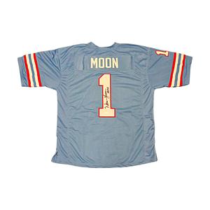 Warren Moon Houston Oilers Autographed Signed Inscribed Pro-Style Blue Signed Jersey (JSA COA) Get Authentic Cheap Pice