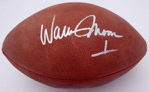 Warren Moon Autographed NFL Leather Football Houston Oilers MCS Holo #97662 2025 Cheap Online