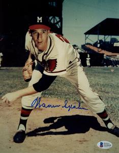 Warren Spahn Autographed Milwaukee Braves 8x10 Photo Beckett 48183 For Sale Cheap Online