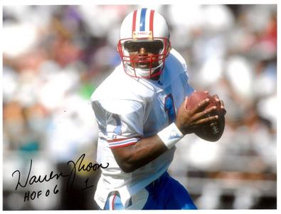 Warren Moon signed Houston Oilers 8.5X11 Photo #1 w/ HOF 06 COA Cheap Very Cheap