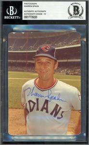 Warren Spahn Gem Mint 10 Beckett BAS Signed  Original Photo Autograph Best Sale For Sale