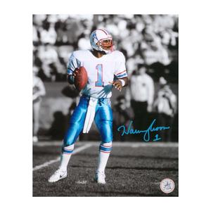 Warren Moon Signed Houston Oilers Colour Isolation NFL Football 8x10 Photo Cheap Sale Now