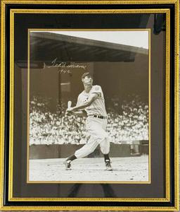 Ted Williams Autographed Framed 16x20 Photo (Grand Slam) Authentic