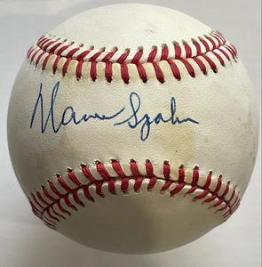 Warren Spahn Autographed Official National League Baseball (Beckett) Cheap Low Shipping Fee
