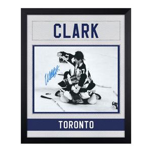 Wendel Clark Signed Toronto Maple Leafs Uniform Graphic 19x23 Frame Clearance Big Discount