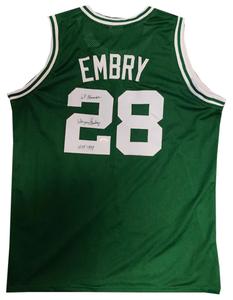 Wayne Embry Autographed "68 Champs HOF 1999" Boston Celtics Jersey (JSA) Supply Cheap Pice