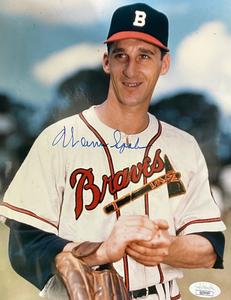 Warren Spahn Autographed 8x10 Baseball Photo (JSA) Outlet Choice
