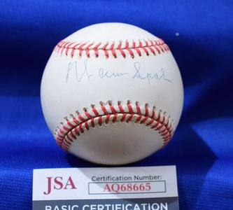 Warren Spahn JSA Cert Autograph National League ONL Signed Baseball 1 Cheap Sale 2025
