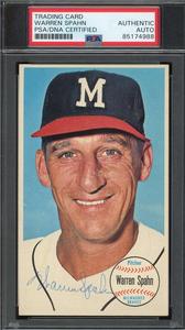 Warren Spahn PSA DNA Signed 1964 Topps Giants Autograph Sale Visa Payment